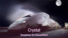  Presentation with maglev train high speed way - Beautiful presentation theme featuring high-speed train with motion backdrop and a wine colored foreground