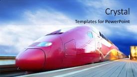  Presentation with speed - Slides featuring high-speed train with motion background and a light blue colored foreground