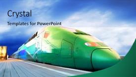  Presentation with blur - Amazing presentation design having high-speed train with motion backdrop and a light blue colored foreground