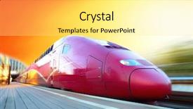  Presentation with speed - Slides having high-speed train with motion background and a yellow colored foreground