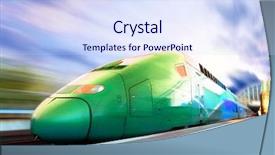  Presentation with blur - Slides with high-speed train with motion background and a sky blue colored foreground