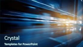  Presentation with high speed railway - Slide deck featuring high-speed train background and a ocean colored foreground