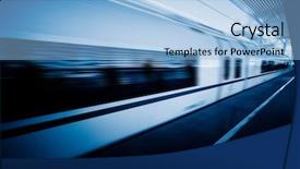  Presentation with bullet train - Slides having high-speed train background and a light blue colored foreground