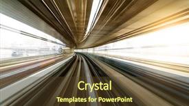  Presentation with tunnel - Cool new slide set with high speed vehicles urban roads - monorail passing though the tunnel backdrop and a tawny brown colored foreground