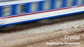  Presentation with train - Colorful slides enhanced with high speed vehicles urban roads - train series backdrop and a  colored foreground