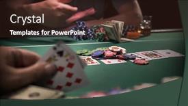  Presentation with poker - Presentation enhanced with high-stakes-poker-game background and a tawny brown colored foreground