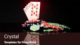  Presentation with poker - Cool new slide deck with high-stakes-poker-game backdrop and a tawny brown colored foreground