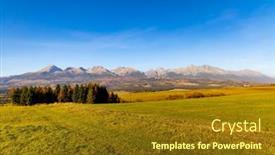  Presentation with time - Slides having high-tatras-in-autumn-time background and a tawny brown colored foreground