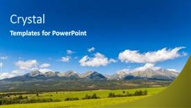  Presentation with summer time - Presentation design consisting of high-tatras-in-summer-time background and a dark gray colored foreground