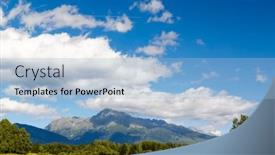  Presentation with mountain - Presentation theme having high-tatras-with-the-dominant background and a light blue colored foreground