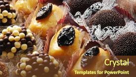  Presentation with high tea - Colorful PPT layouts enhanced with high tea - food backdrop and a tawny brown colored foreground