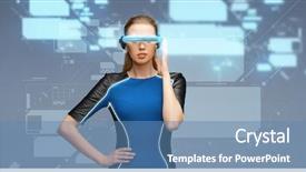  Presentation with augmented reality - Amazing theme having high tech - augmented reality science technology backdrop and a teal colored foreground