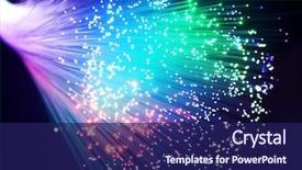  Presentation with optical - PPT theme enhanced with high tech - bunch of optical fibres dinamic background and a navy blue colored foreground