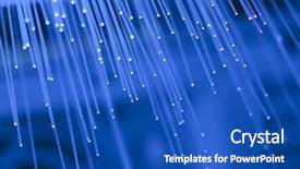  Presentation with optical fibres - PPT layouts consisting of high tech - bunch of optical fibres dinamic background and a cobalt blue colored foreground
