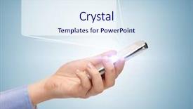  Presentation with business technology internet and network - Presentation design featuring high tech - business future technology and internet background and a sky blue colored foreground