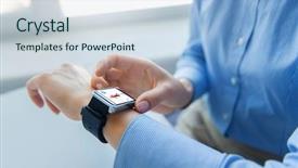  Presentation with woman sport - Colorful presentation design enhanced with high tech - business technology sport and people backdrop and a sky blue colored foreground