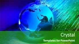  Presentation with printed circuit - Amazing slides having high tech - electronic printed circuit board backdrop and a forest green colored foreground