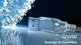  Presentation with fiber optics - Presentation theme with high tech - fiber optics background with lots background and a ocean colored foreground