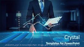  Presentation with modern tech - Presentation design consisting of high tech - modern technologies in use mixed background and a ocean colored foreground