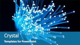  Presentation with optical fibres - PPT layouts consisting of high tech - optical fibres technology background background and a teal colored foreground