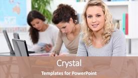  Presentation with jose rizal university - Colorful slides enhanced with high tech - woman at university backdrop and a coral colored foreground