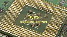  Presentation with processor - Colorful PPT theme enhanced with high tech brain - processor backdrop and a violet colored foreground