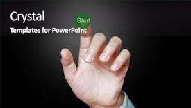  Presentation with start up - Theme consisting of high tech new generation - hand start background and a  colored foreground