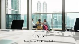  Presentation with people talking - PPT layouts with high tech professionalism - three indian business people background and a light gray colored foreground