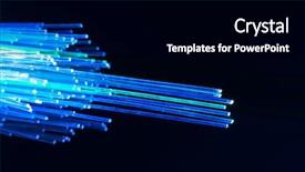  Presentation with optical - PPT theme featuring high tech software - fiber optical picture with details background and a black colored foreground