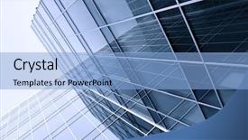  Presentation with modern tech - Amazing slide set having high tech success - modern glass silhouettes of skyscrapers backdrop and a light blue colored foreground