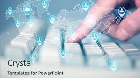  Presentation with high tech - Amazing slide deck having high tech user map backdrop and a lemonade colored foreground