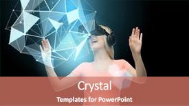  Presentation with black technology - Presentation theme enhanced with tech futuristic geometric 3d shapes - 3d technology virtual reality entertainment background and a coral colored foreground