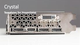  Presentation with gaming - Slide deck consisting of videocard - professional gaming graphic card connectors background and a gray colored foreground