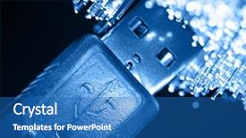  Presentation with fiber optics - Presentation theme having high tech white - fiber optics background with lots background and a teal colored foreground