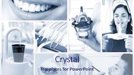  Presentation with dental surgery - Amazing theme having high tech white - image mosaic of dental photos backdrop and a light blue colored foreground