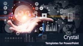  Presentation with high tech - Theme consisting of high technologies for your success background and a wine colored foreground