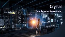  Presentation with high tech - Cool new slide deck with high technologies for your success backdrop and a wine colored foreground