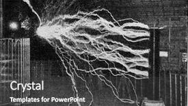  Presentation with humanity - PPT theme enhanced with high voltage discharge background and a dark gray colored foreground