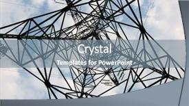  Presentation with framework - Colorful slide set enhanced with high voltage electric pillar metal backdrop and a  colored foreground