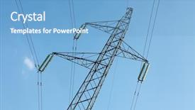  Presentation with high voltage - PPT layouts with high voltage electricity pillar background and a teal colored foreground
