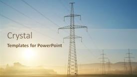  Presentation with high voltage - Presentation consisting of high-voltage-electricity-tower background and a lemonade colored foreground