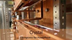  Presentation with high voltage - Cool new presentation with high voltage engineering - copper busbar backdrop and a coral colored foreground