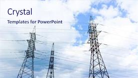  Presentation with electricity - Presentation theme consisting of high voltage engineering - electricity background and a sky blue colored foreground