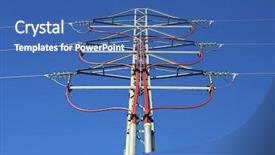  Presentation with power engineering - Colorful PPT layouts enhanced with high voltage engineering - tower of power backdrop and a ocean colored foreground