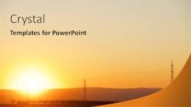  Presentation with dusk - Theme with high-voltage-line-at-dusk background and a lemonade colored foreground