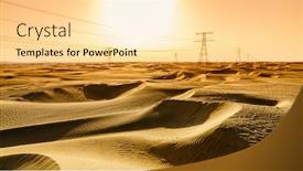  Presentation with transmission lines - PPT layouts featuring high-voltage-overhead-transmission-lines background and a blonde colored foreground