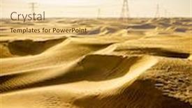  Presentation with transmission lines - Colorful presentation theme enhanced with high-voltage-overhead-transmission-lines backdrop and a cream colored foreground