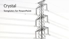  Presentation with high voltage - Cool new presentation theme with high voltage pole isolated backdrop and a white colored foreground
