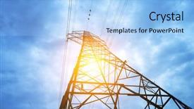  Presentation with high voltage - Slides having high voltage post high-voltage background and a light blue colored foreground