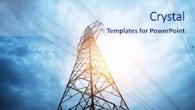  Presentation with high voltage - Audience pleasing theme consisting of high voltage post high-voltage backdrop and a sky blue colored foreground